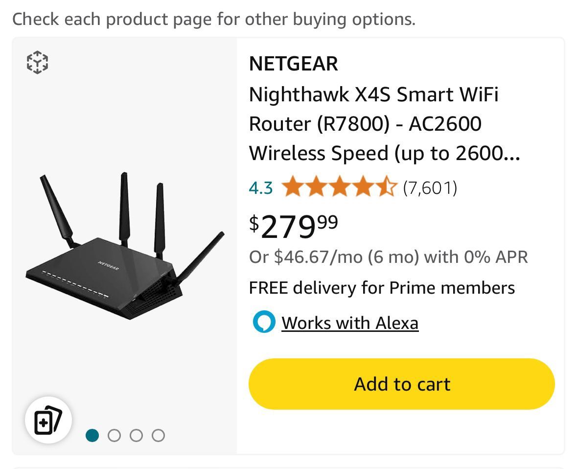 Netgear Nighthawk X4S Smart WiFi Router R7800