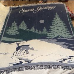 vintage woven tapestry blanket