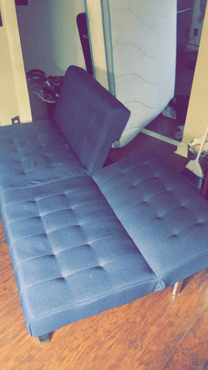 Futon/ bed. Practically brand new seat recline all the way down to make a bed if needed. I would keep it just don’t have the space. Asking 130 but Im