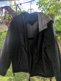 Eddie Bauer Black Puffer Jacket with Hood
