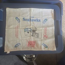 Rare 1988 Seahawks Handkerchief - Vintage Rainier/KIRO Promo