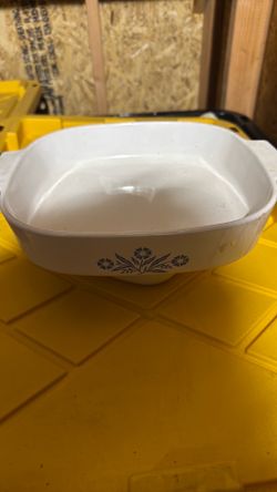Vintage Blue Floral Square Casserole Baking Dish – 10” x 10”