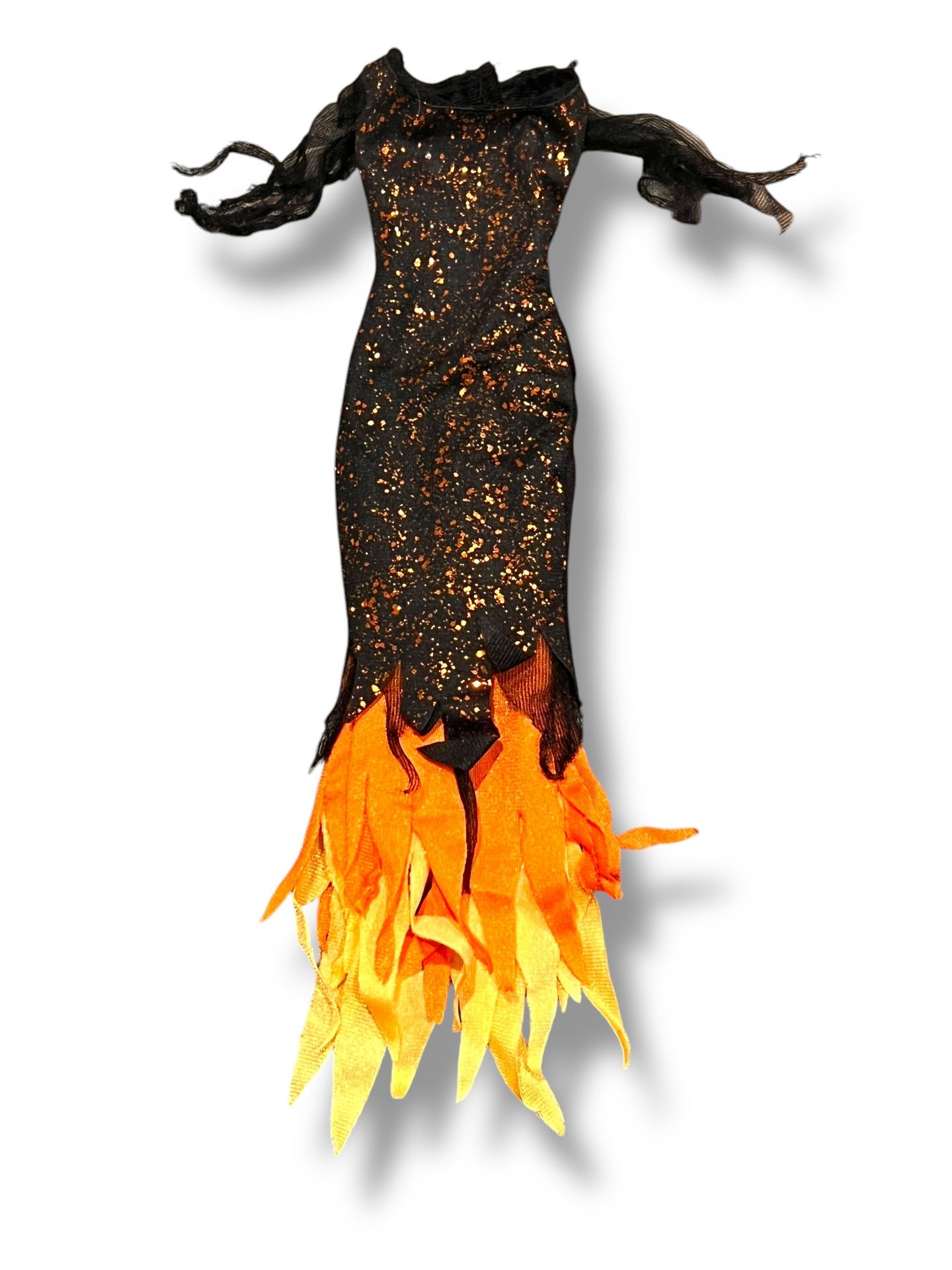 BARBIE ENCHANTED HALLOWEEN WITCH BLACK ORANGE DRESS FASHION DOLL CLOTHES COSTUME