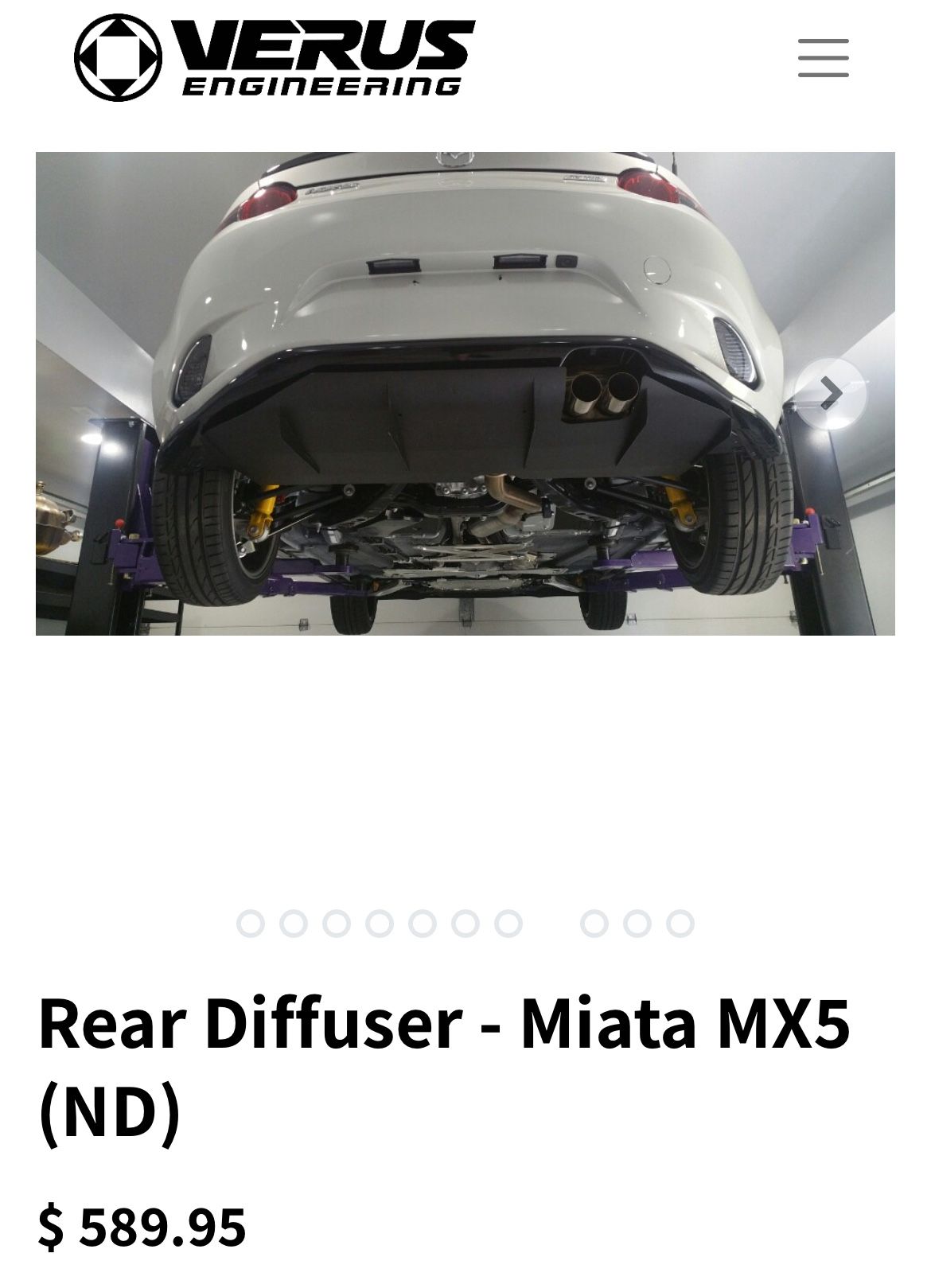 Miata ND Rear diffuser Verus Eng