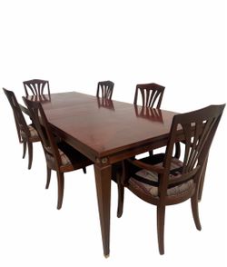 Ethan Allen Dining Set: Table, 6 Chairs and China Hutch