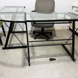 Desk Glass With Free Chair 