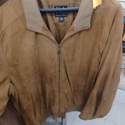 ExLge JOSEPH A BANK Brown Suede Leather Jacket