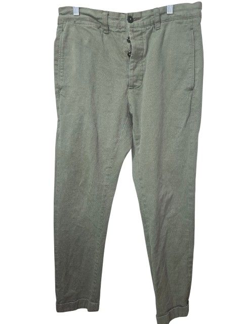 Todd Snyder Straight Fit Japanese Selvedge Chino Pants Olive 31x32
