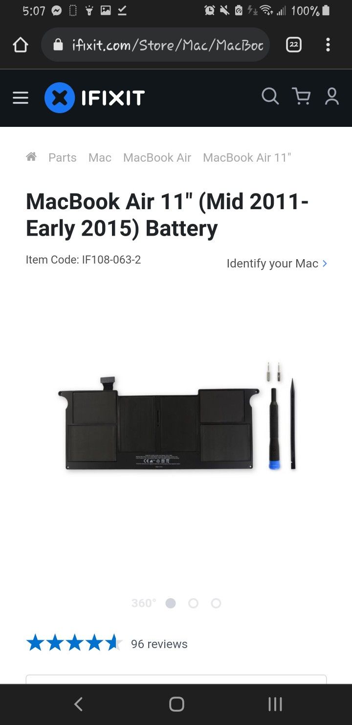 2012-2015 MacBook Air - New Battery π