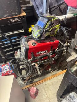 MiG Welder Lincoln 180 with tank ,cart and helmet