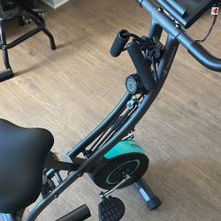 MERACH Folding Exercise Bike, Foldable Stationary Bikes for Home, 4 in 1 Upright Indoor Cycling Bike