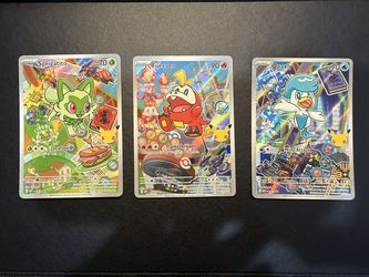 Pokémon TCG First Partner S3 – Sprigatito, Fuecoco & Quaxly Illustration Rares 061/062/063