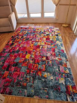 Large Multicolor Abstract Area Rug