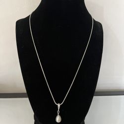 Genuine Pearl Necklace – Custom Made .925 Sterling Silver