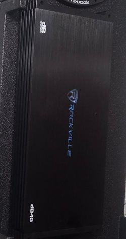 Rockville amplifier with 2 12" subs in custom box