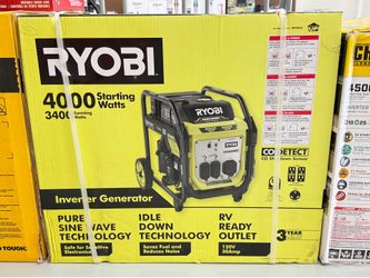 NEW! Ryobi 4000 Watt Gasoline Powered Digital Inverter Generator