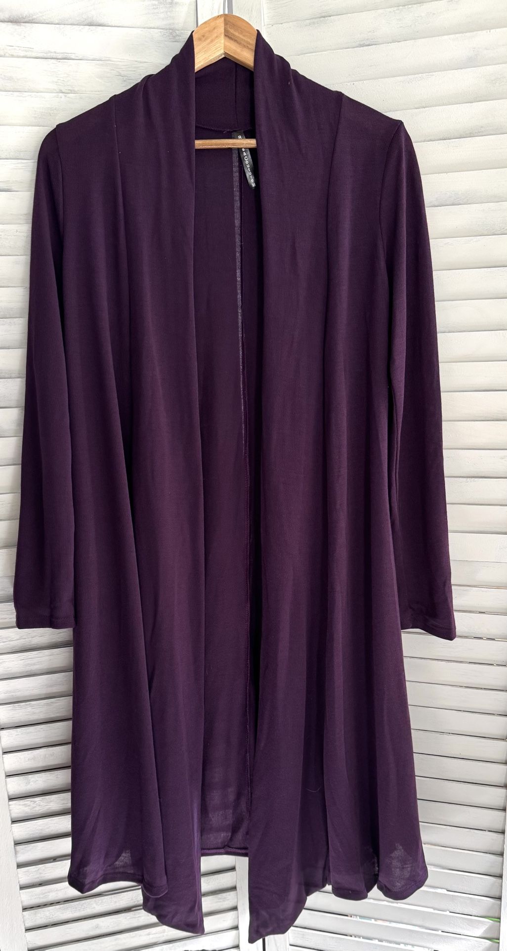 Purple Cardigan Duster, Medium
