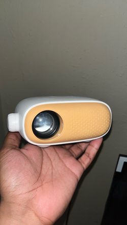 Mini Portable Projector Yellow and White