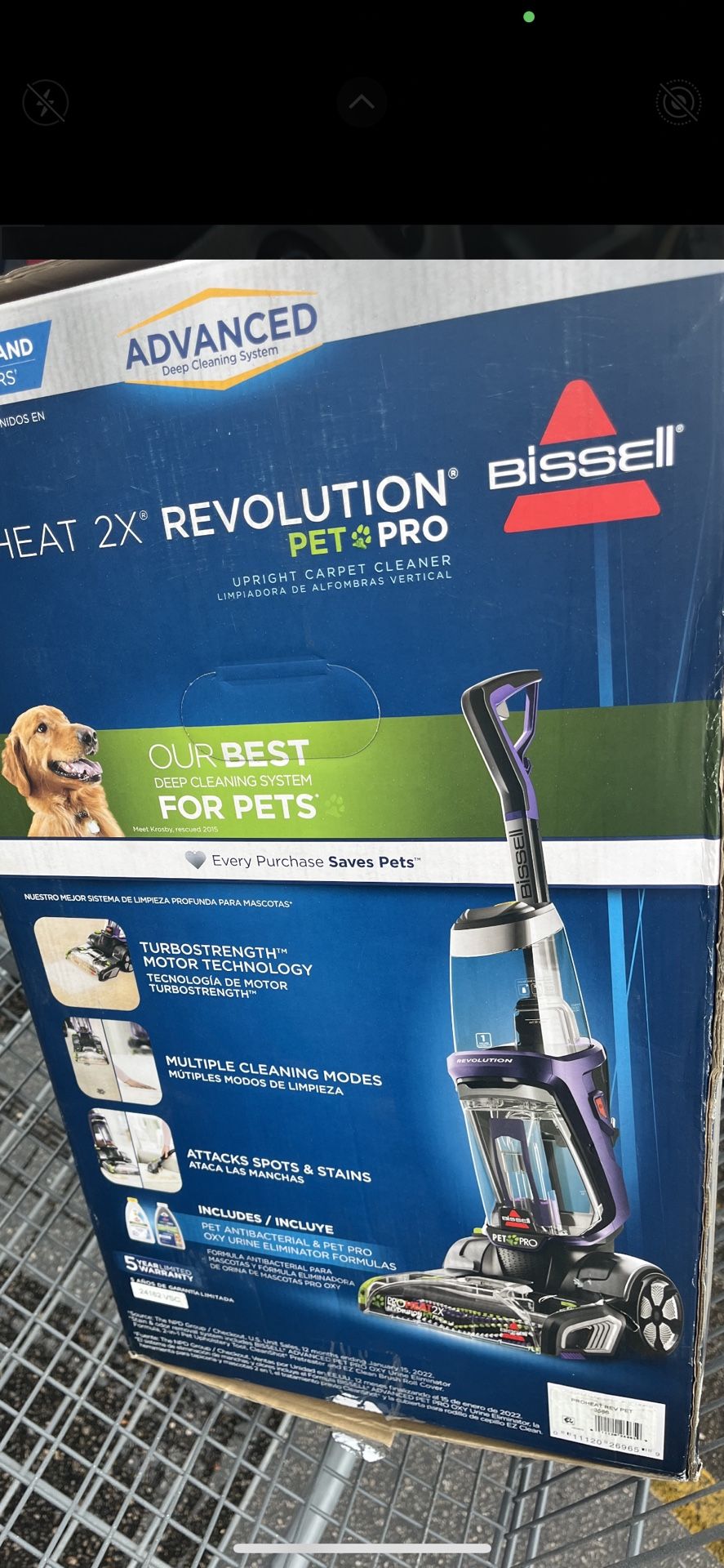 BISSELL PRO HEAT 2X REVOLUTION PET & PRO CARPET CLEANER