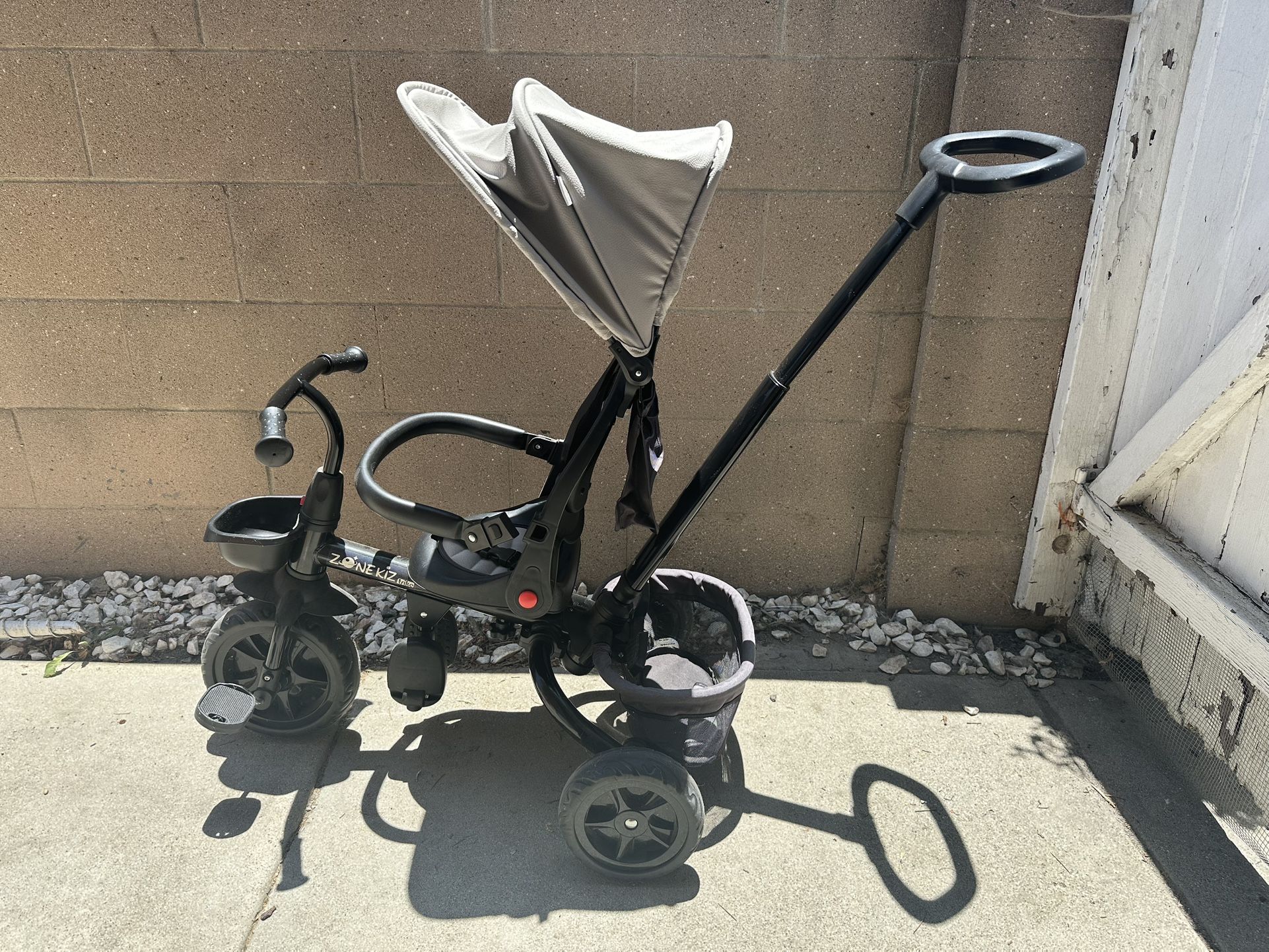 Tricycle With Handle And Canopy