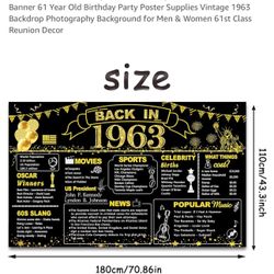 60th Birthday Back Drop  And Triangle Banner