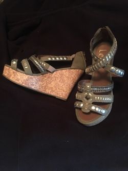 NEW -L.E.I Cork Wedge Sandals