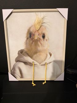 🦥🐔 Framed 3D Animal Wall Art – Sloth & Chicken in Hoodies