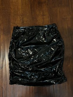 Black Xs Leather Skirt