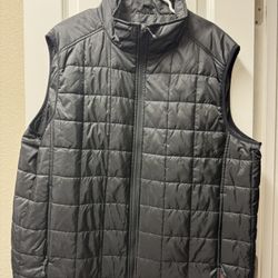 Lands' End Men's Black Quilted Vest