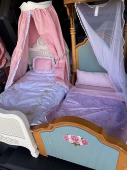 Two American Girl doll Wooden Beds