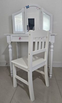 Vanity with chair