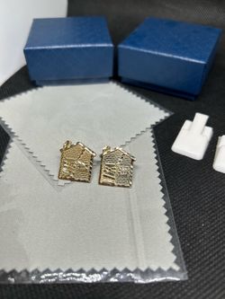Large trap house earrings
