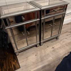 Mirrored Nightstands 