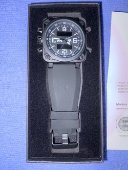 Black Square Ana-Digi Men's Tactical Watch