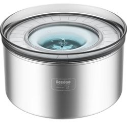 1Gallon Dog Water Bowl, 3.8L No Spill Water Bowl for Dogs, Stainless Steel Spill Proof Dog Bowl, 