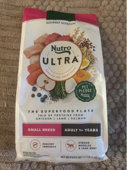 New One (1) Nutro Ultra Adult Small Breed Dry Dog Food, Chicken, Lamb And Salmon Protein Trio 3.5 Lb