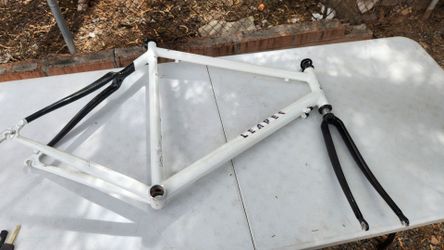 Leader Bike Frame with Black Carbon Fork