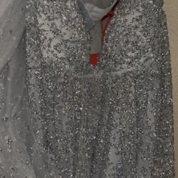 Baby Blue RhineStone Gown