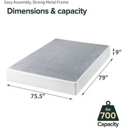King ZINUS 9” Metal Smart Box Spring – Easy Assembly, Strong Frame
