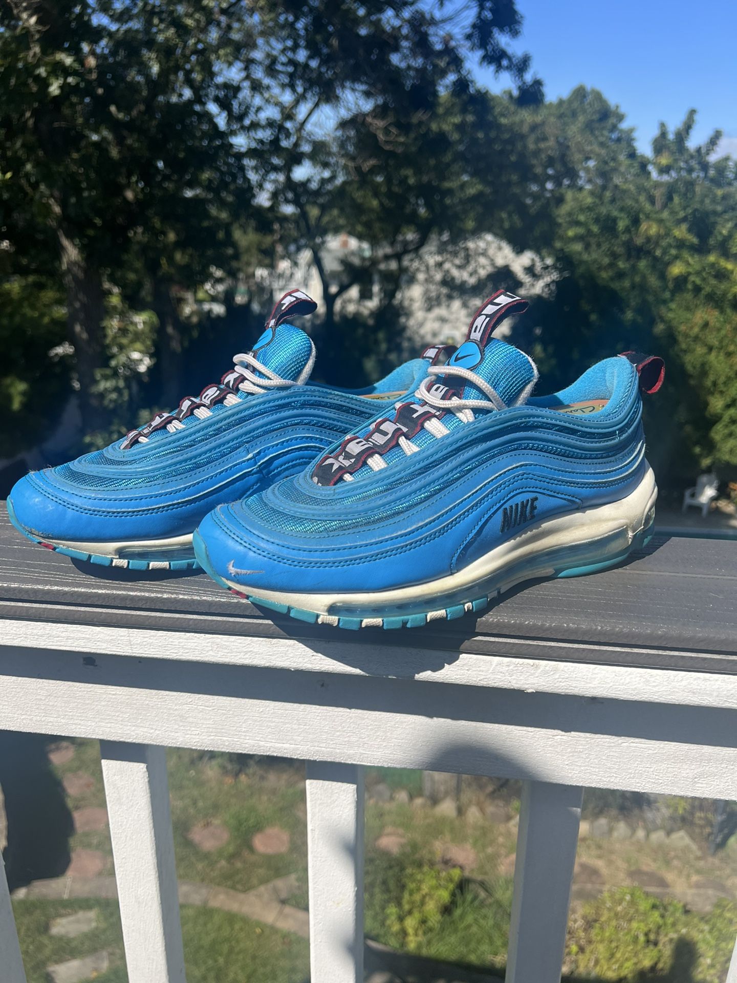 Air max 97 cheap blue hero on feet