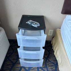 Plastic storage drawers 