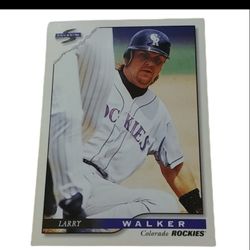 Larry Walker baseball card Colorado Rockies RF