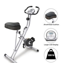 Exerpeutic Foldable Exercise Bike, 8 levels of Resistance Stationary Bicycle