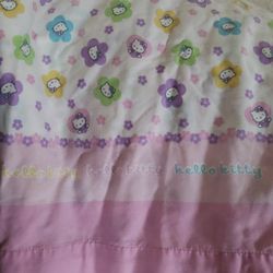 Hello Kitty Twin Size Fitted Bed Sheet And Sheet Up