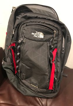 North face grey backpack