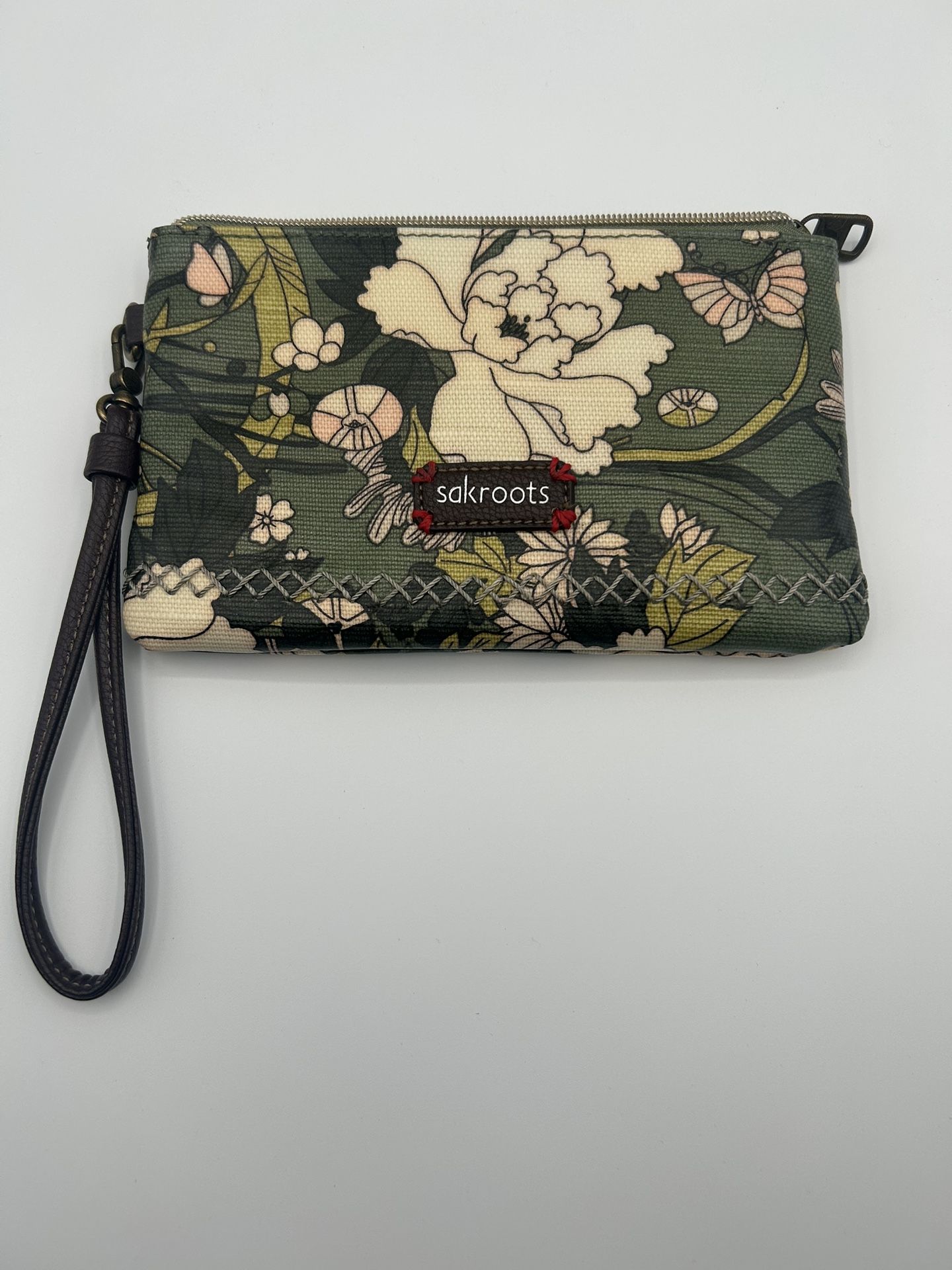 New Sakroots Artist Circle Floral Multi In Bloom Smartphone Crossbody Bag Wallet