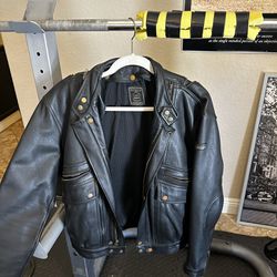 Hein Gericke Genuine Leather Vintage Biker Jacket 