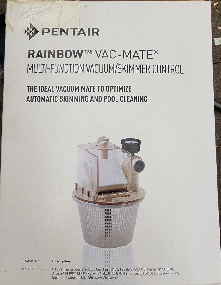 Pentair. Multi Function Vacuum cleaner /skimmer control.
