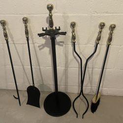 Beautiful Metal Fireplace Tools Set