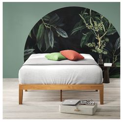 ZINUS Moiz Wood Platform Bed Frame / Wood Slat Support / No Box Spring Needed / Easy Assembly, Natural, Queen